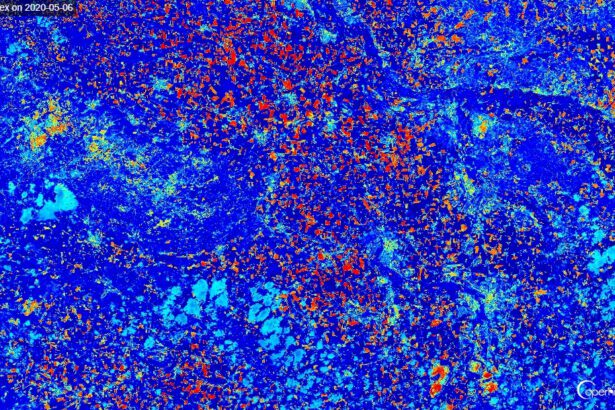 Sentinel-2 L2A, Moisture index on 2020-05-06, southern Germany