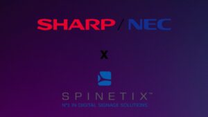 Sharp:Nec, Spinetix, logo, digital signage