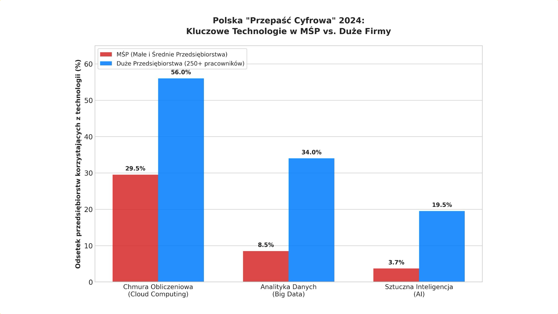 Cyfryzacja dwóch prędkości. Gdzie polski biznes lokuje miliardy złotych na IT?