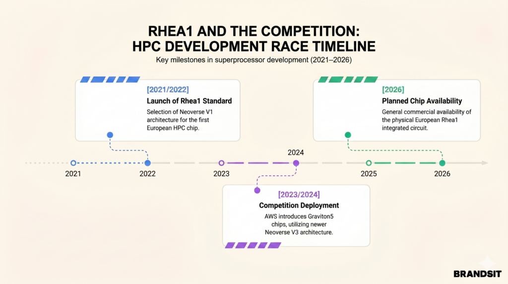 Late sovereignty. Europe's Rhea1 super-processor is entering the testing phase, but the market clock is ticking faster 2 Rhea1 - timeline